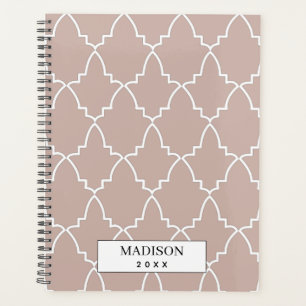 Agenda Padrão Personalizado de Trava Marroquina