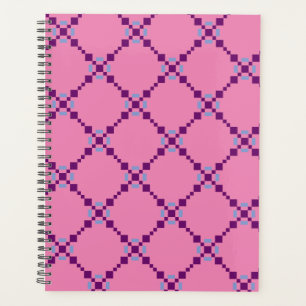 Agenda Padrão Pixelado Roxo