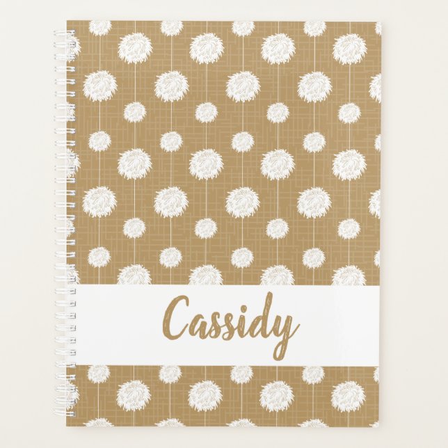 Agenda Padrão Pom Do Cheerleader Dourado (Frente)