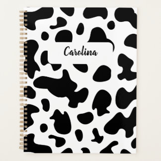 Agenda padrão preto e branco de impressão em animais