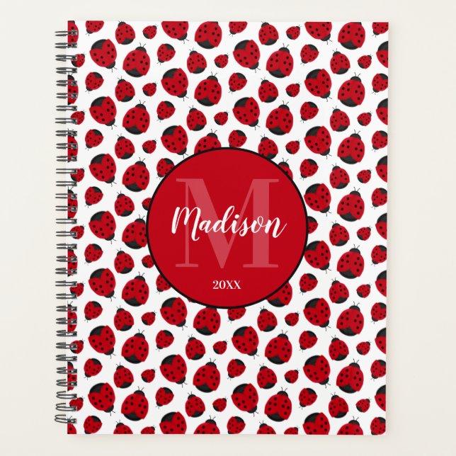 Agenda Padrão Red Ladybug Personalizado (Frente)