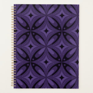 Agenda Padrão Retro Cor-de-rosa Escuro