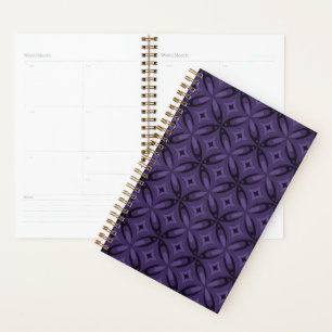 Agenda Padrão Retro Cor-de-rosa Escuro