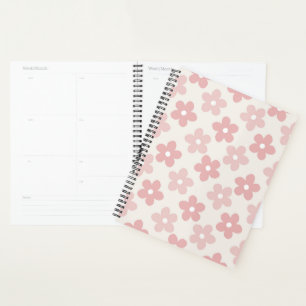 Agenda Padrão Retroativo das Flores de Margarida Rosa