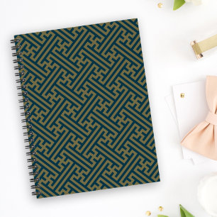 Agenda Padrão Sayagata, japonês, Dourado e Marinho azul