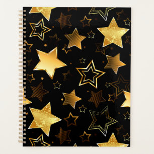 Agenda Padrão sem costura com estrelas de Ouro