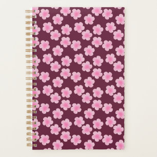 Agenda Padrão sem costura do Flor Frangipani Rosa