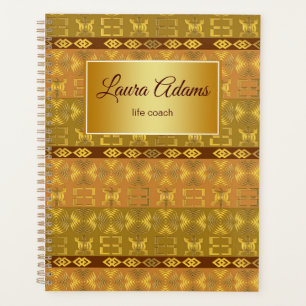 Agenda Padrão tribal africano étnico. Simbóis de Adinkra.