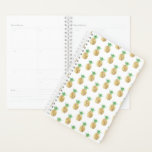 Agenda Padrão tropical havaiano de abacaxi de folha de ou<br><div class="desc">Diversão do padrão de abacaxi de folha de ouro tropical havaiano. Este abacaxi amarelo e verde Aloha Hawaii é um perfeito impressão legal para um presente de aniversário de verão.</div>