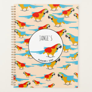 Agenda Padrão Tropical Macaw Colorida