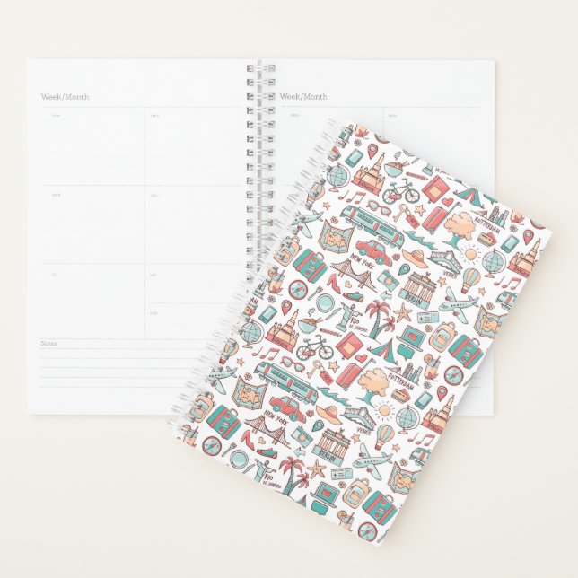 Agenda Padrão Turístico Pastel (Exibição)