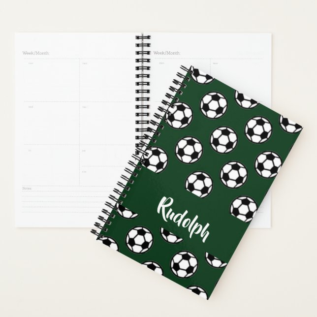 Agenda Padrão verde das bolas de futebol (Exibição)