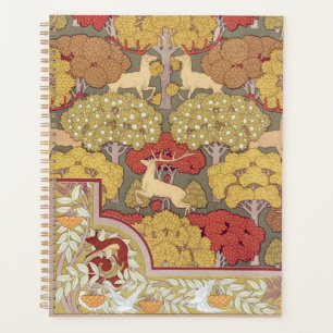 Agenda Padrão Verde Sage Floresta de Veado Stag Vintage