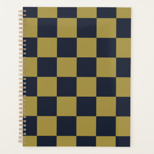Agenda Padrão Verificado Dourado e Marinho Elegante