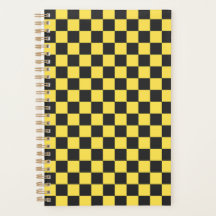 Padrão xadrez amarelo e preto
