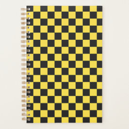 Agenda Padrão xadrez amarelo e preto