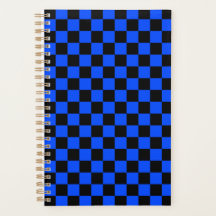 Padrão xadrez azul e preto