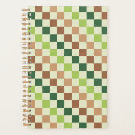 Agenda Padrão xadrez diagonal arco-íris terroso