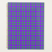 Padrão Xadrez Verde Roxo