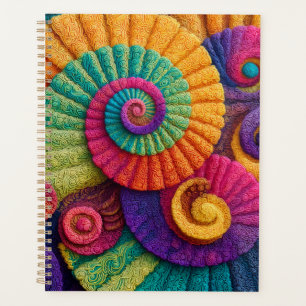 Agenda Padrões de Abstrato espiral vibrantes