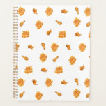 Agenda Padrões de frango e waffles secos<br><div class="desc">Padrão com ilustrações inspiradas pela aquarela de waffles, pernas de frango frito e asas de frango.</div>