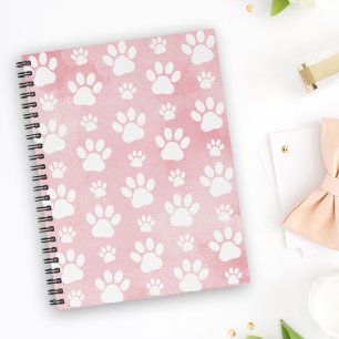 Agenda Padrões De Patas, Pestanas Brancas, Aquarelas, Ros