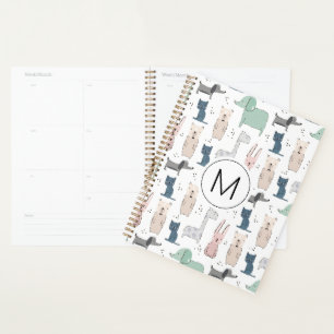 Agenda Padrões para o bebê de pastel bonito