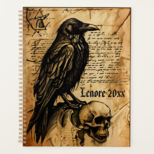 Agenda Página Diário Raven e Skull
