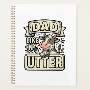 Agenda Pai Como Sem Úbere Vaca Engraçada Design Vetorial