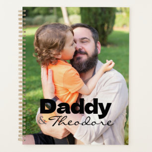 Agenda Pai de Fotografia Personalizado Moderno e Nome do 