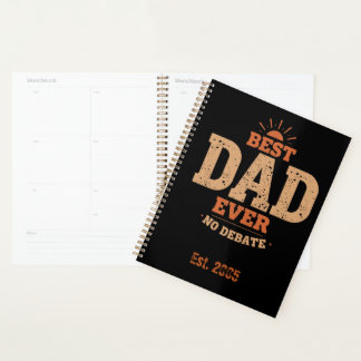 Agenda Pai Foodie Vintage Ano de Est Não Há Discussão Nom