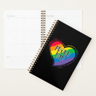 Agenda Pai LGBT Orgulho gay Mês do Sinalizador do Coração