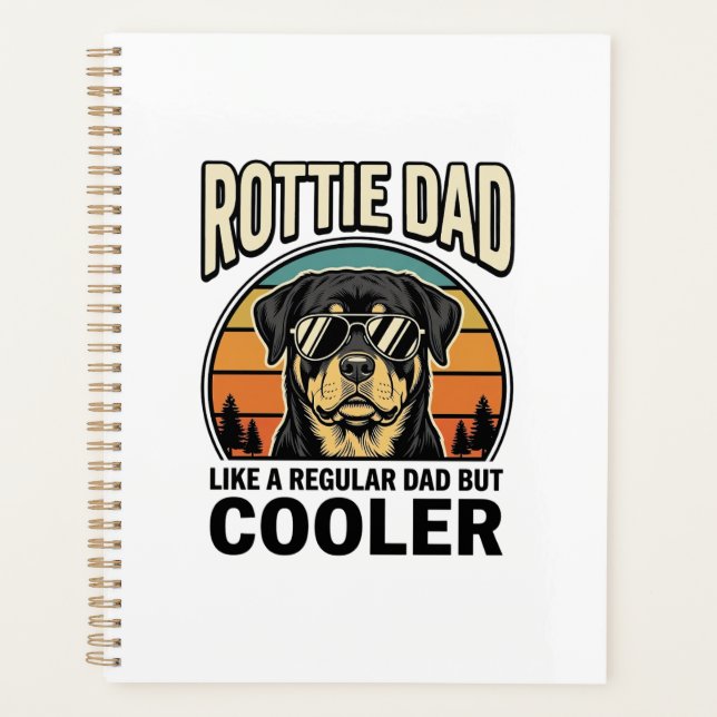 Agenda Pai Rottie Como um Pai Normal Mas Design Mais Lega (Frente)