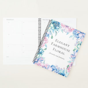 Agenda País Elegante Da Madeira Floral E Rústica