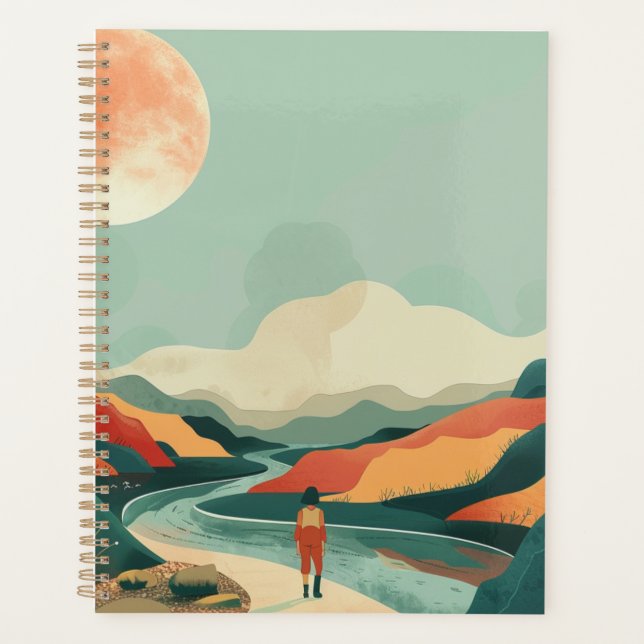 Agenda Paisagem Boho Abstrato (14) (Frente)
