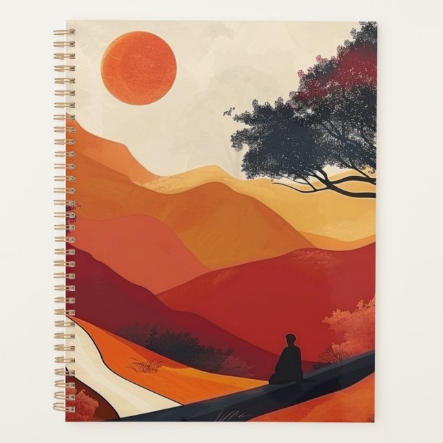 Agenda Paisagem Boho Abstrato (19) (Frente)