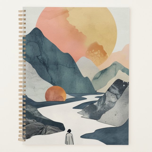 Agenda Paisagem Boho Abstrato (2) (Frente)