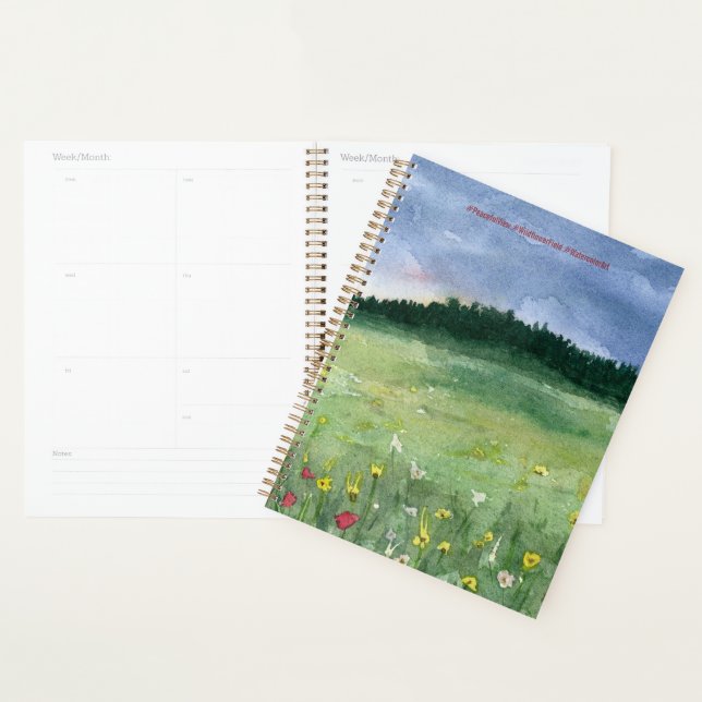 Agenda Paisagem de Campo de Flores em Espiral (Exibição)