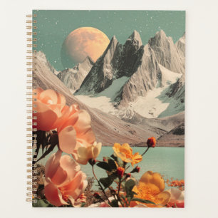 Agenda Paisagem Montanhosa Surrealista Com Flores Em Flor