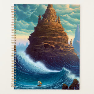 Agenda Paisagem Surreal em direção à Cidade Fantasia Art