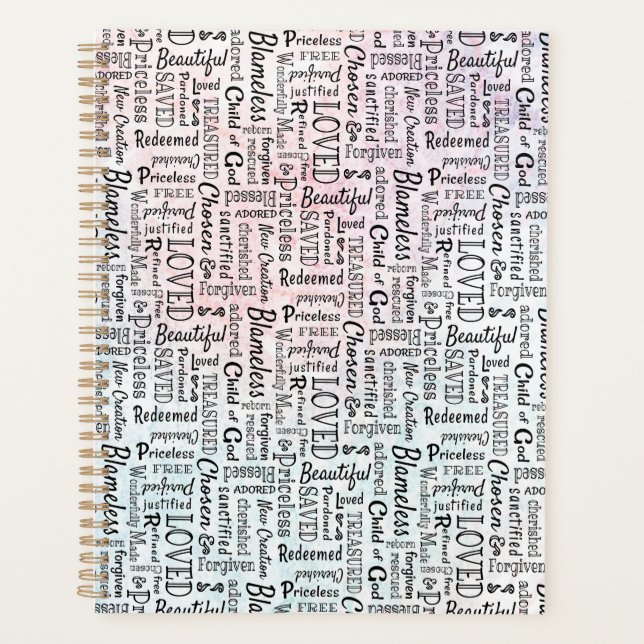 Agenda Palavras de Afirmação Cristãs Testemunhadas (Frente)