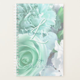 Agenda Pale Teal Rose Secret Gardens Planner