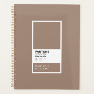 Agenda Paleta de Cores Minimalista Bege com Nome Personal