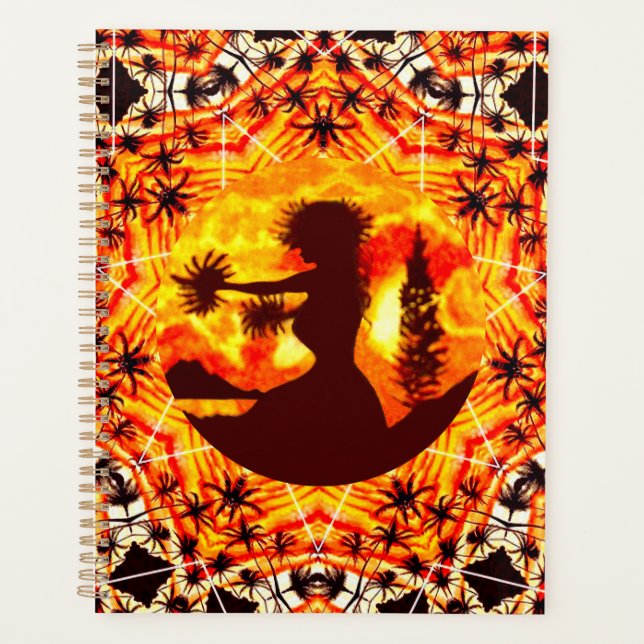 Agenda Palmas de Hula Sunset Havaiano (Frente)