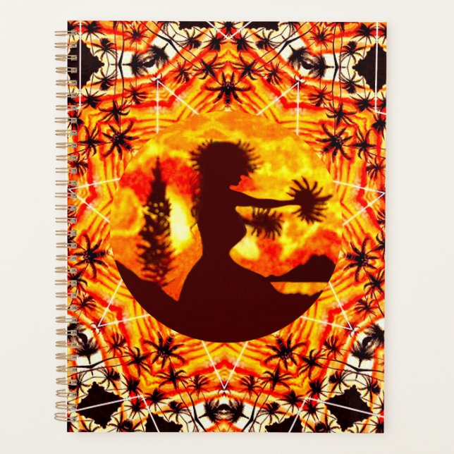 Agenda Palmas de Hula Sunset Havaiano (Frente)