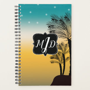 Agenda Palmeira Ombre com Estrelas Coloridas