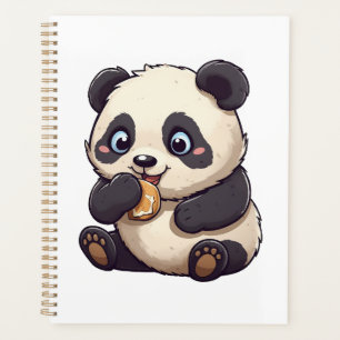 Agenda Panda comendo um biscoito