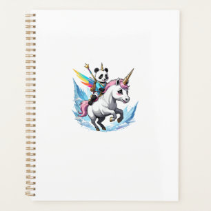 Agenda Panda Fofa Montando Unicórnio Meninas Crianças Mul