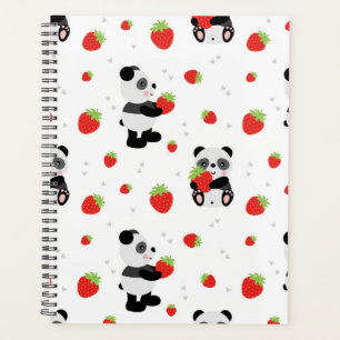 Agenda Panda fofo com morango
