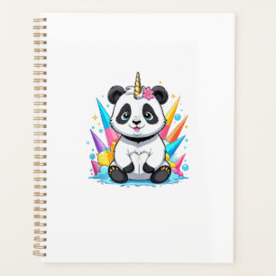 Agenda Panda Fofo Montando Unicórnio Meninas Mulheres Tan